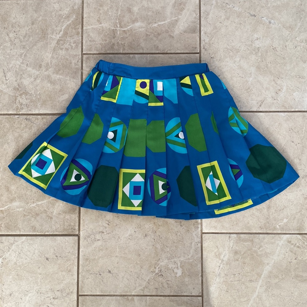 William Serbin USA Vintage Pleated Psychedelic Skirt